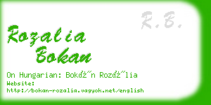 rozalia bokan business card